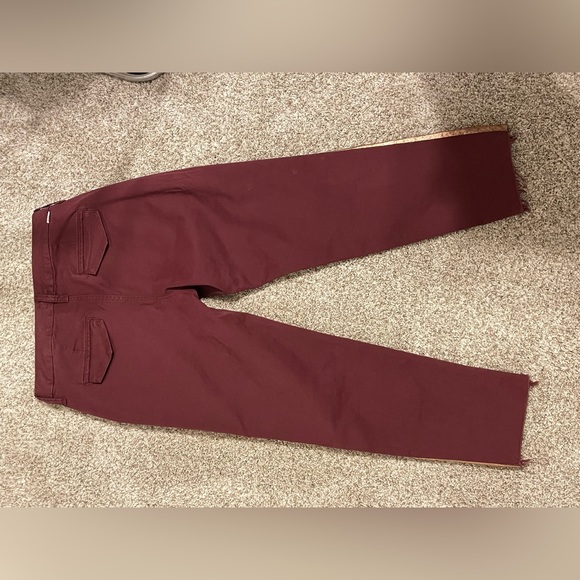 MOTHER Denim The Shaker Prep Ankle Fray Pants Chinos Dahlia Rose Gold Size 25 - Picture 4 of 4